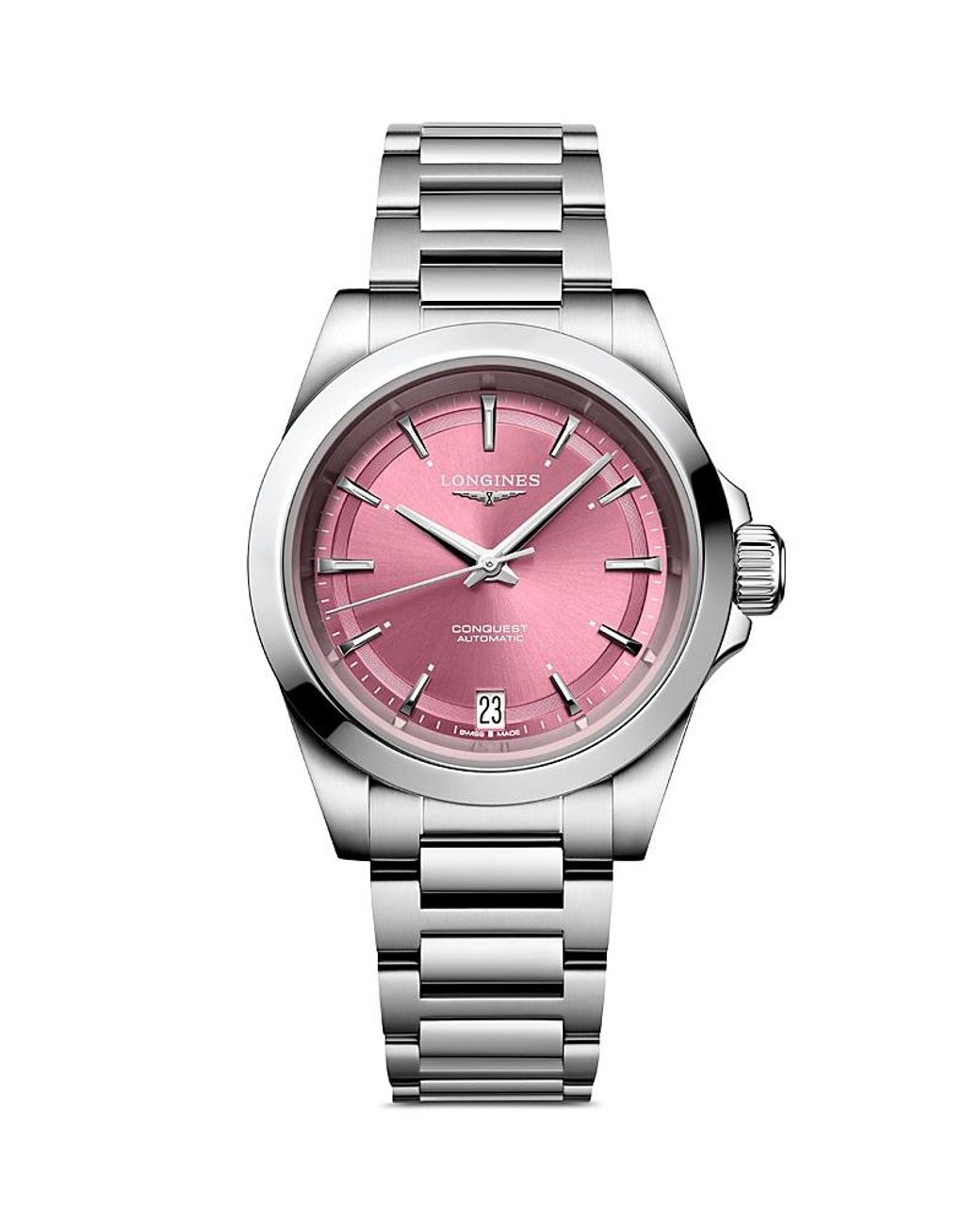 Longines Pink Conquest Watch, 34Mm