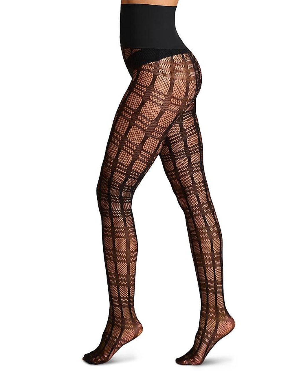 Commando Natural Plaid Net Tights