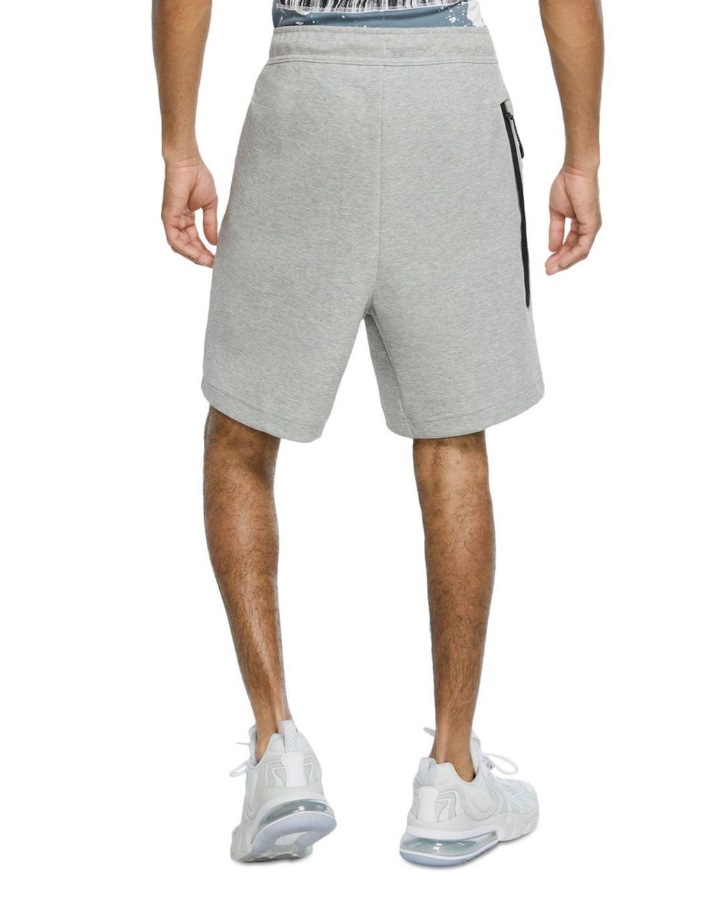grey tech fleece shorts