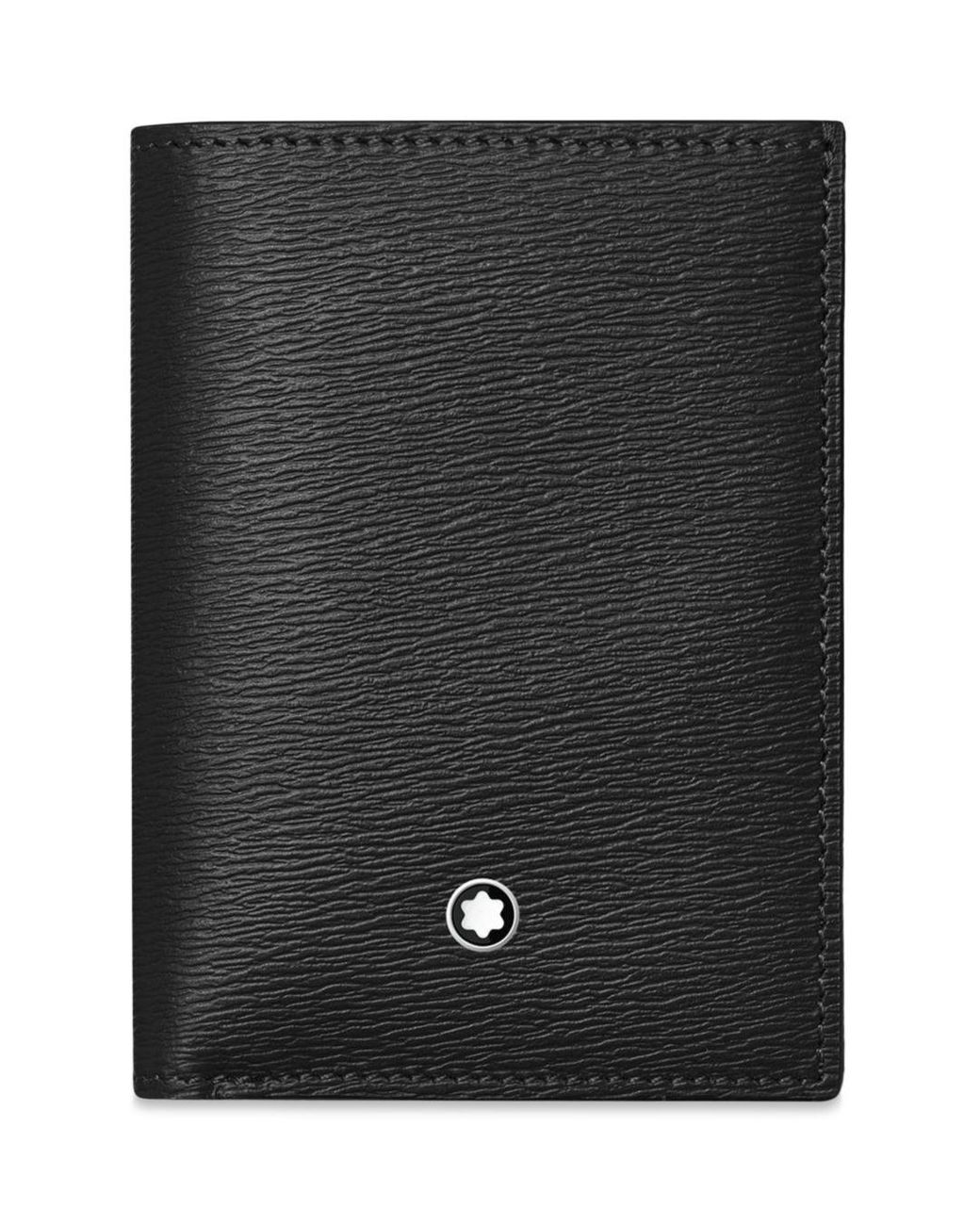 Montblanc Leather 4810 Meisterstuck Business Card Holder in Black for