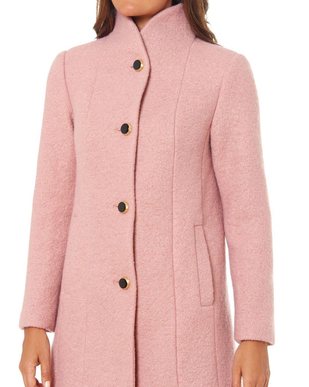 Kate Spade Stand - Collar Textured Coat 