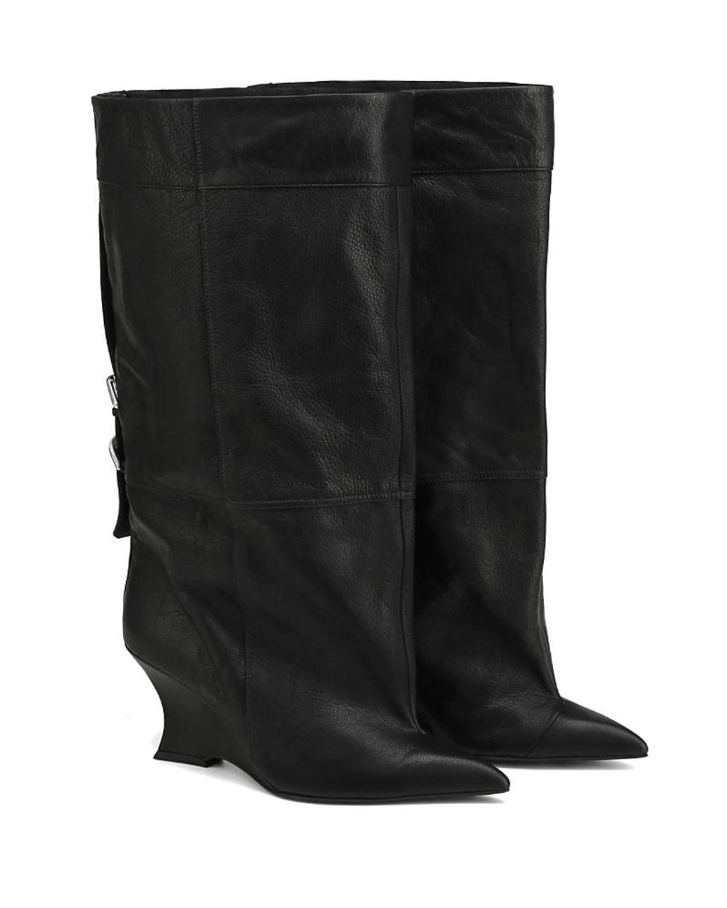 Naked Wolfe Black Harness Leather Boots