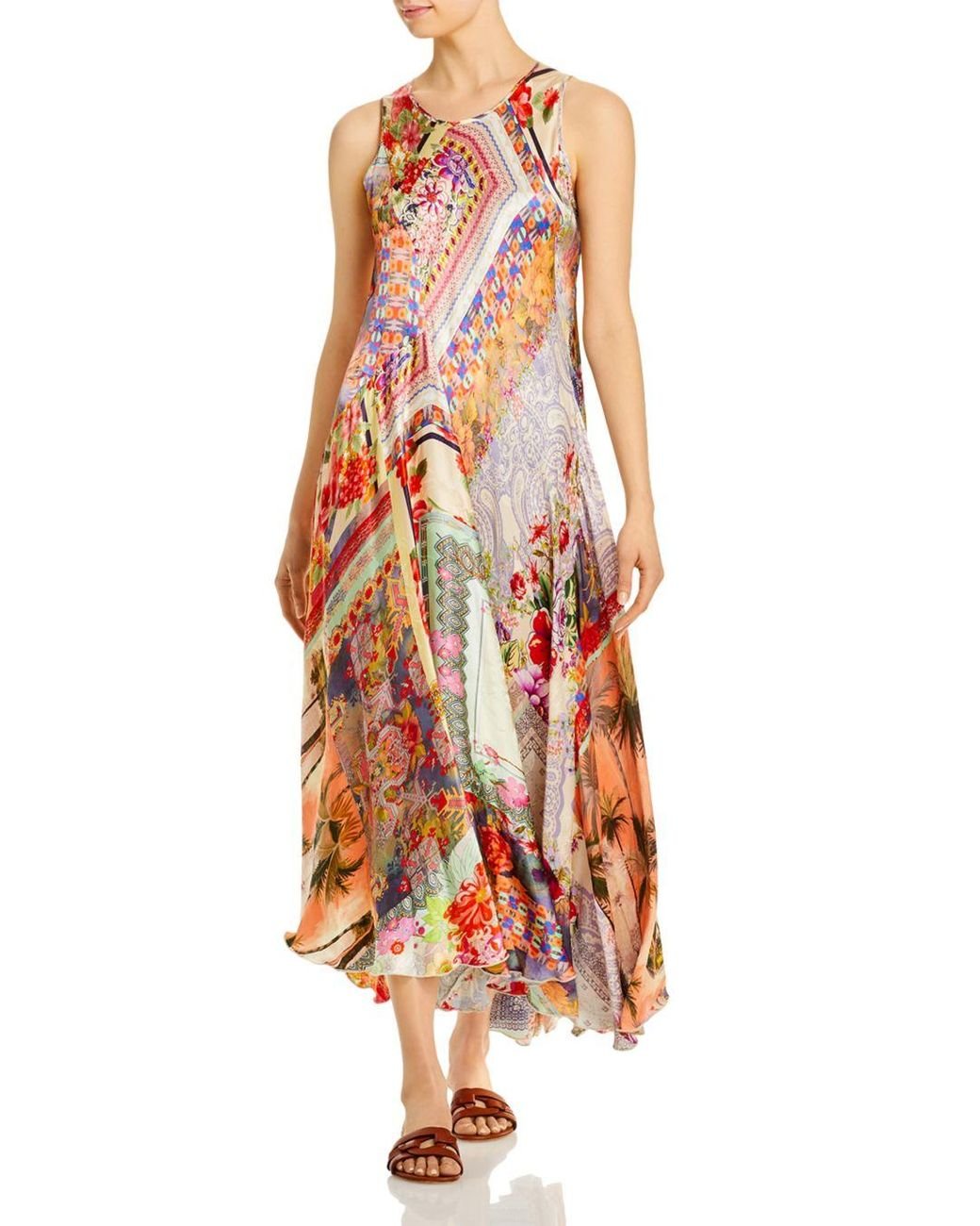 Johnny Was Regina Printed Maxi Dress | Lyst