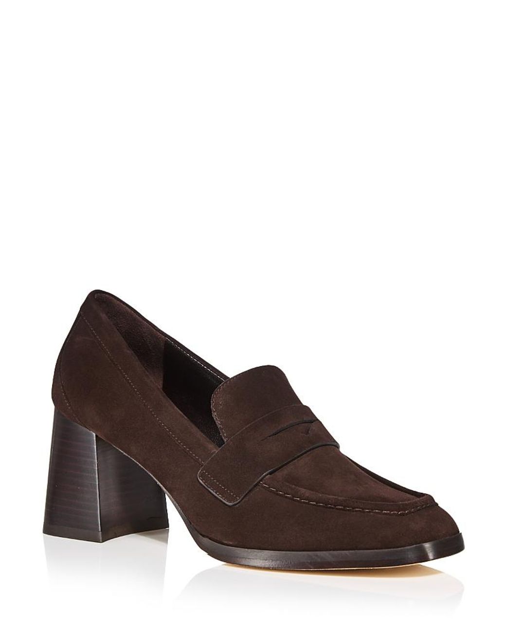 Stuart Weitzman Brown Vera Loafer Suede Pumps