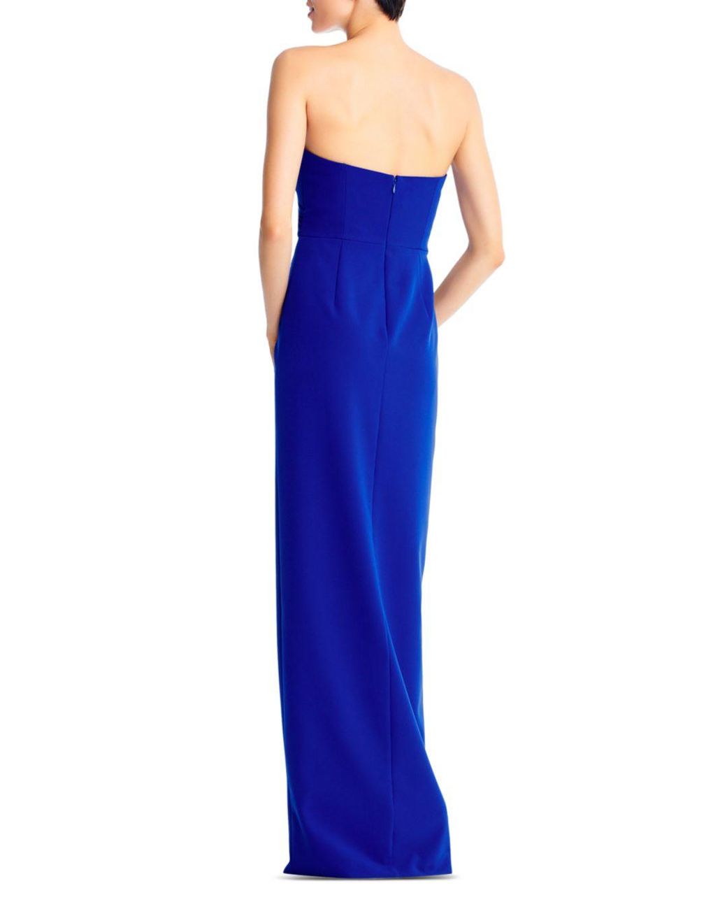 By Aidan Mattox Strapless Crepe Gown 