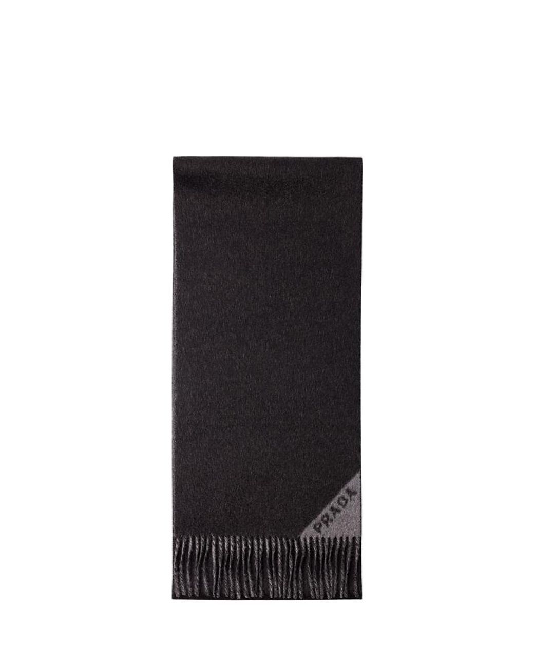 Prada Black Double Cashmere Scarf for men