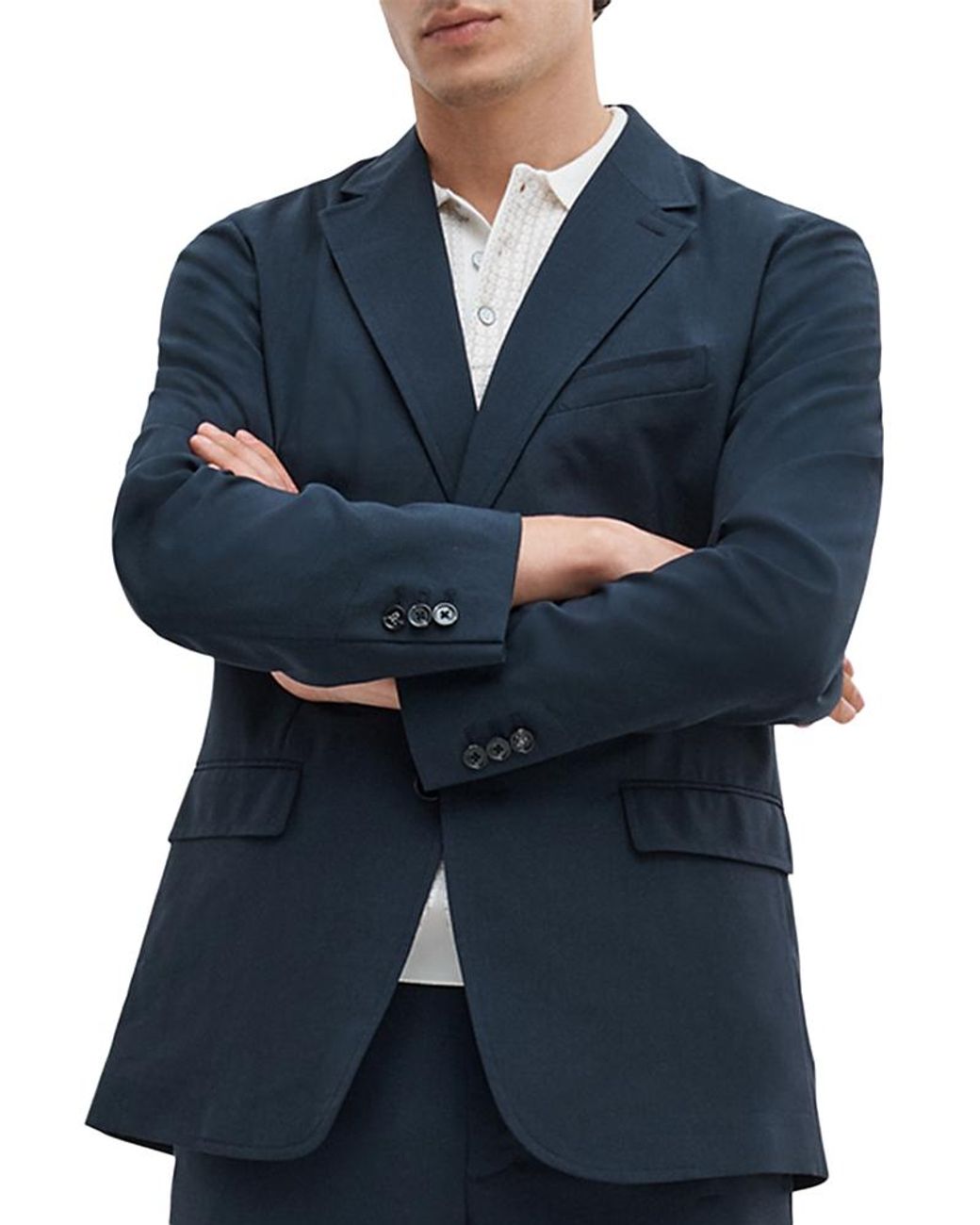 Rag & Bone Blue Skeleton Wool Blazer for men