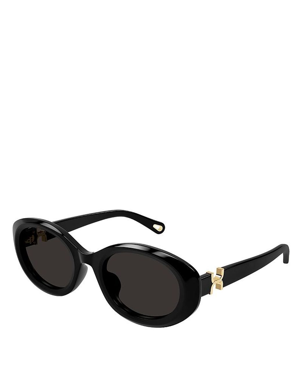 Chloé Black Oval Sunglasses, 54Mm