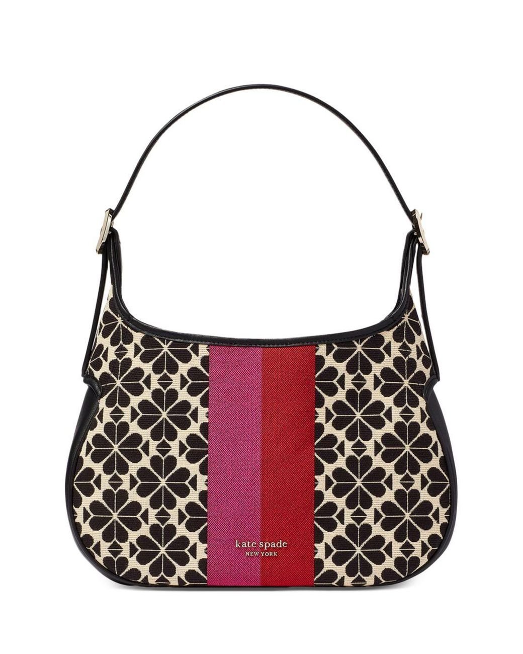 Kate Spade Penny Small Spade Flower Jacquard Hobo Bag in Red Lyst