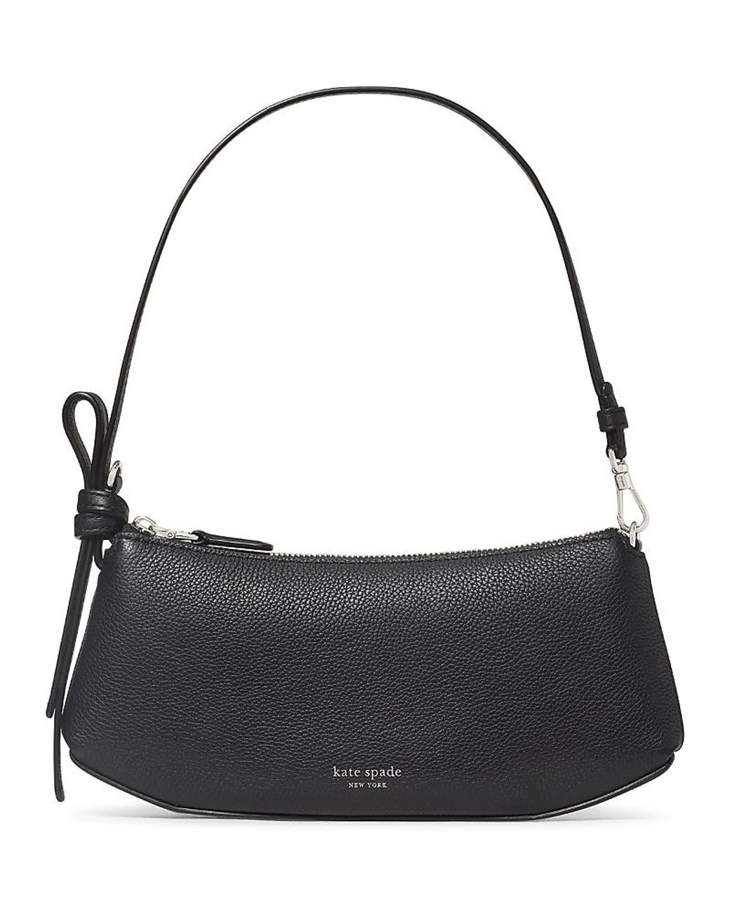 Kate Spade Black Small Loop Zip Pochette Bag