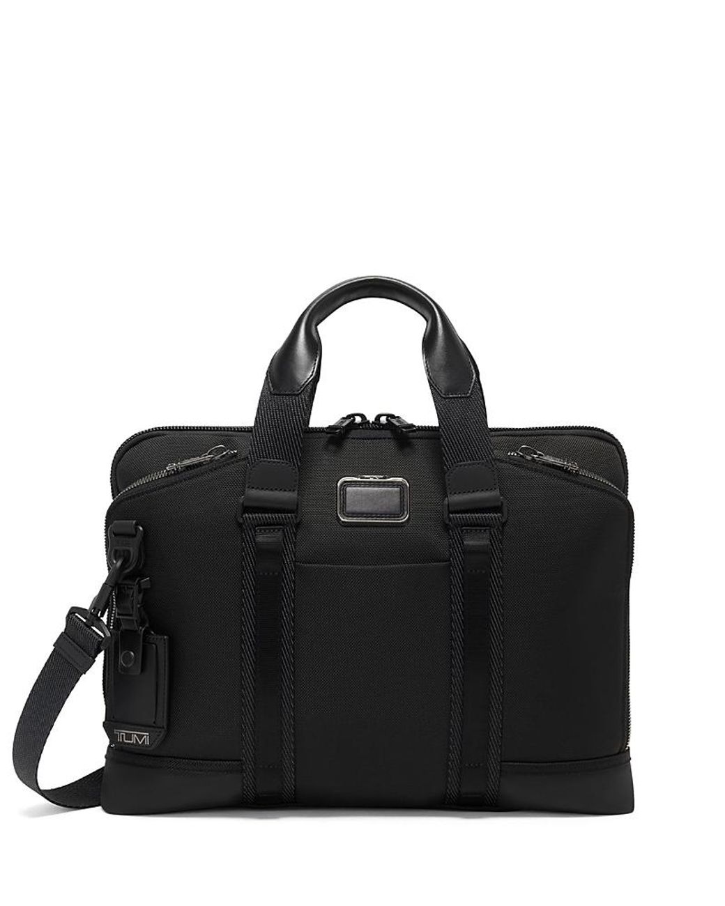 Tumi Black Alpha Bravo Academy Briefcase for men