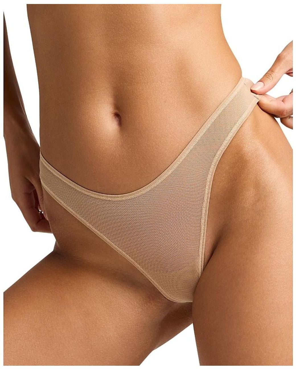 NEGATIVE Brown Sieve Dipped Thong
