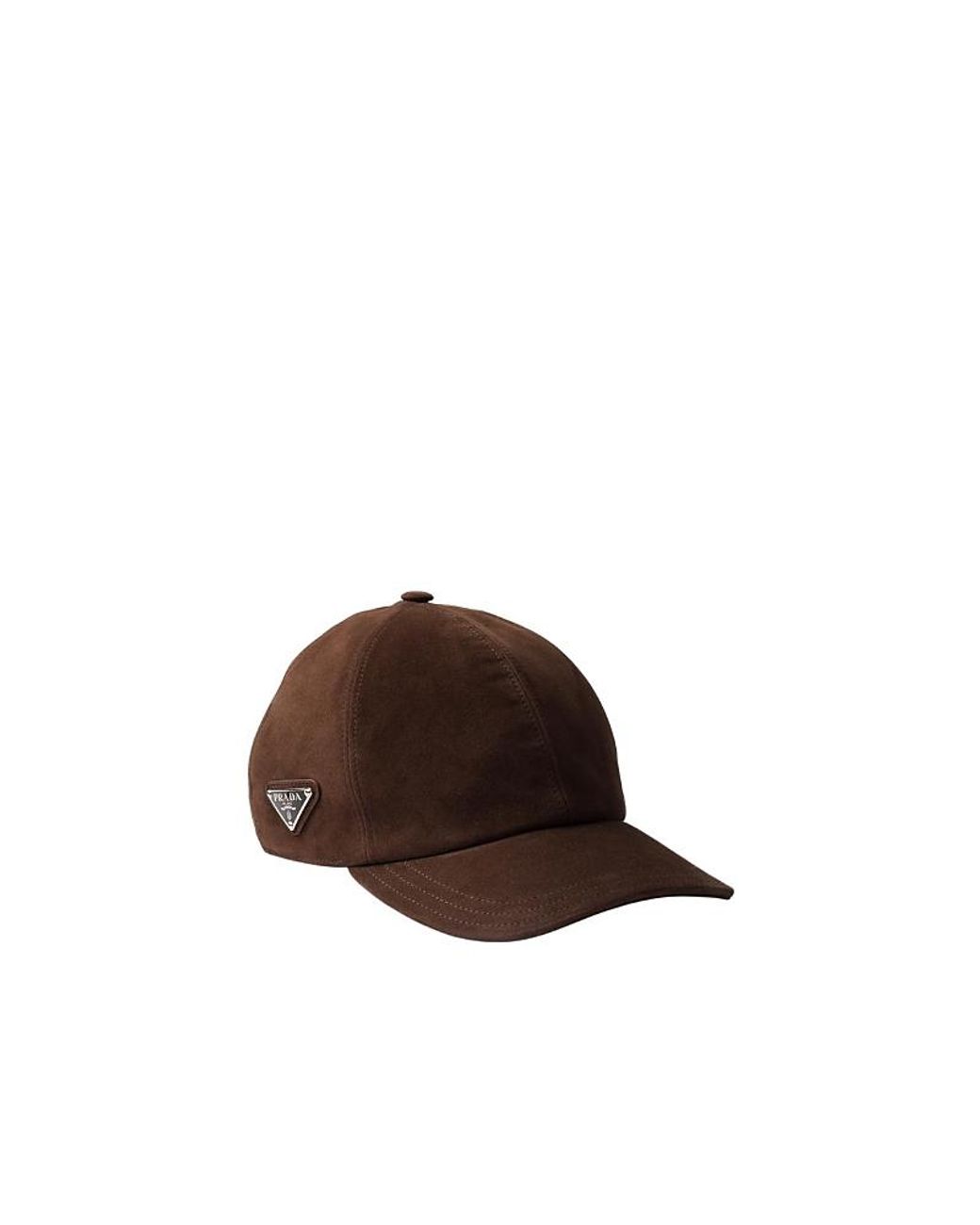 Prada Brown Suede Baseball Cap for men
