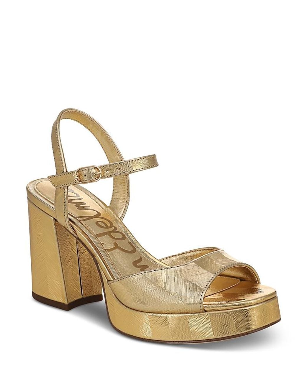 Sam Edelman Metallic Fleur Platform Sandals