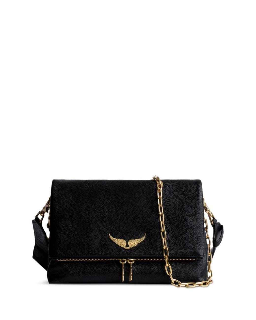 Zadig & Voltaire Rocky Chance Leather Crossbody in Black | Lyst