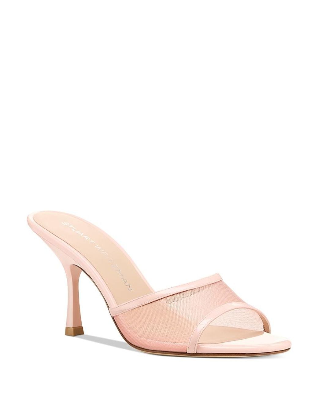 Stuart Weitzman Pink Bareitall 85 Slides