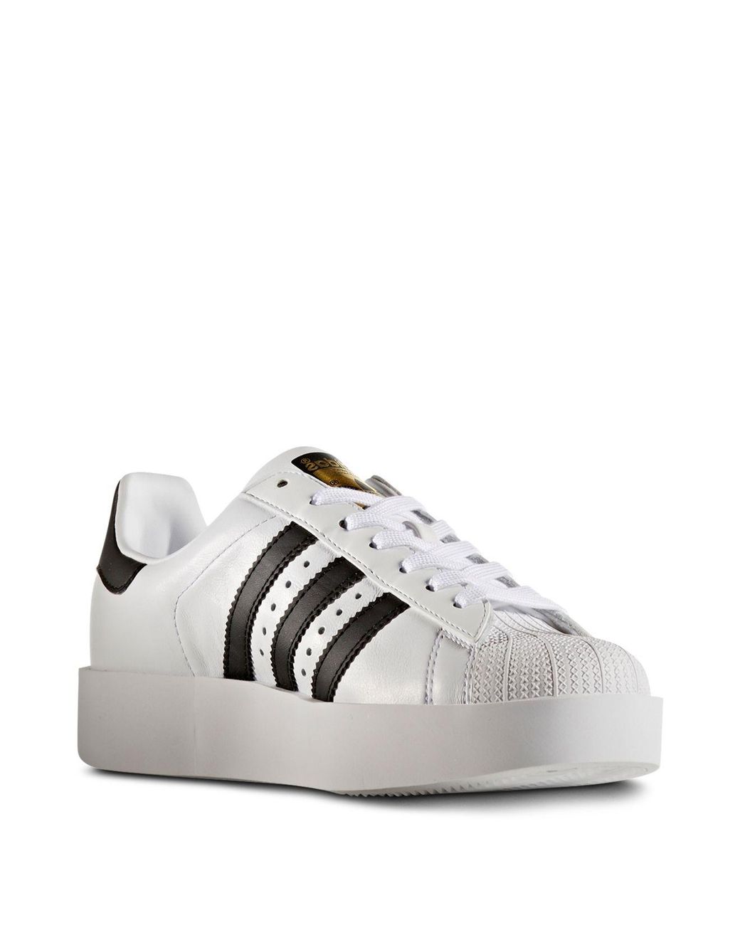 adidas Women's Superstar Bold Platform Lace Up Sneakers in White/Black  (White) | Lyst