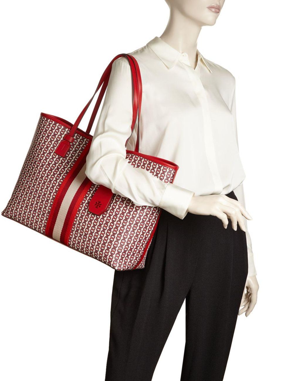 tory burch gemini link tote bloomingdale's