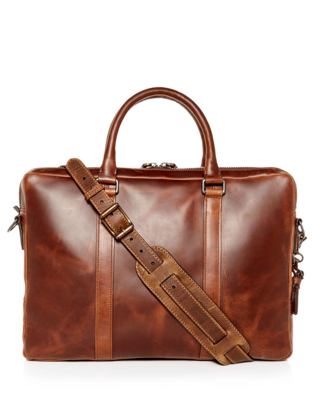 shinola navigator leather messenger bag