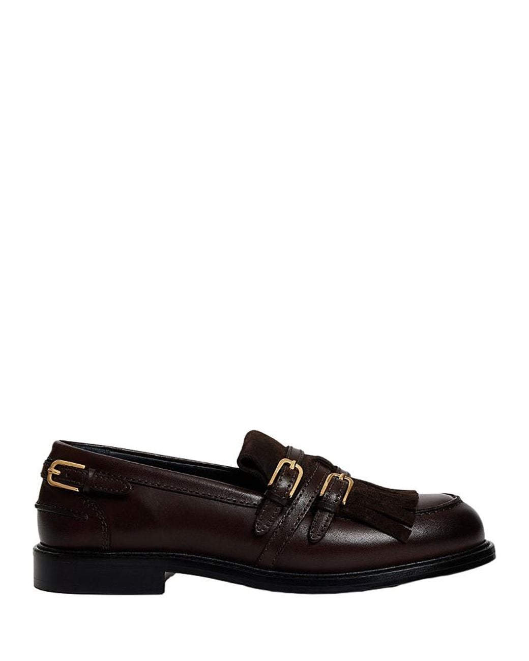 Sandro Black Buckle Loafers