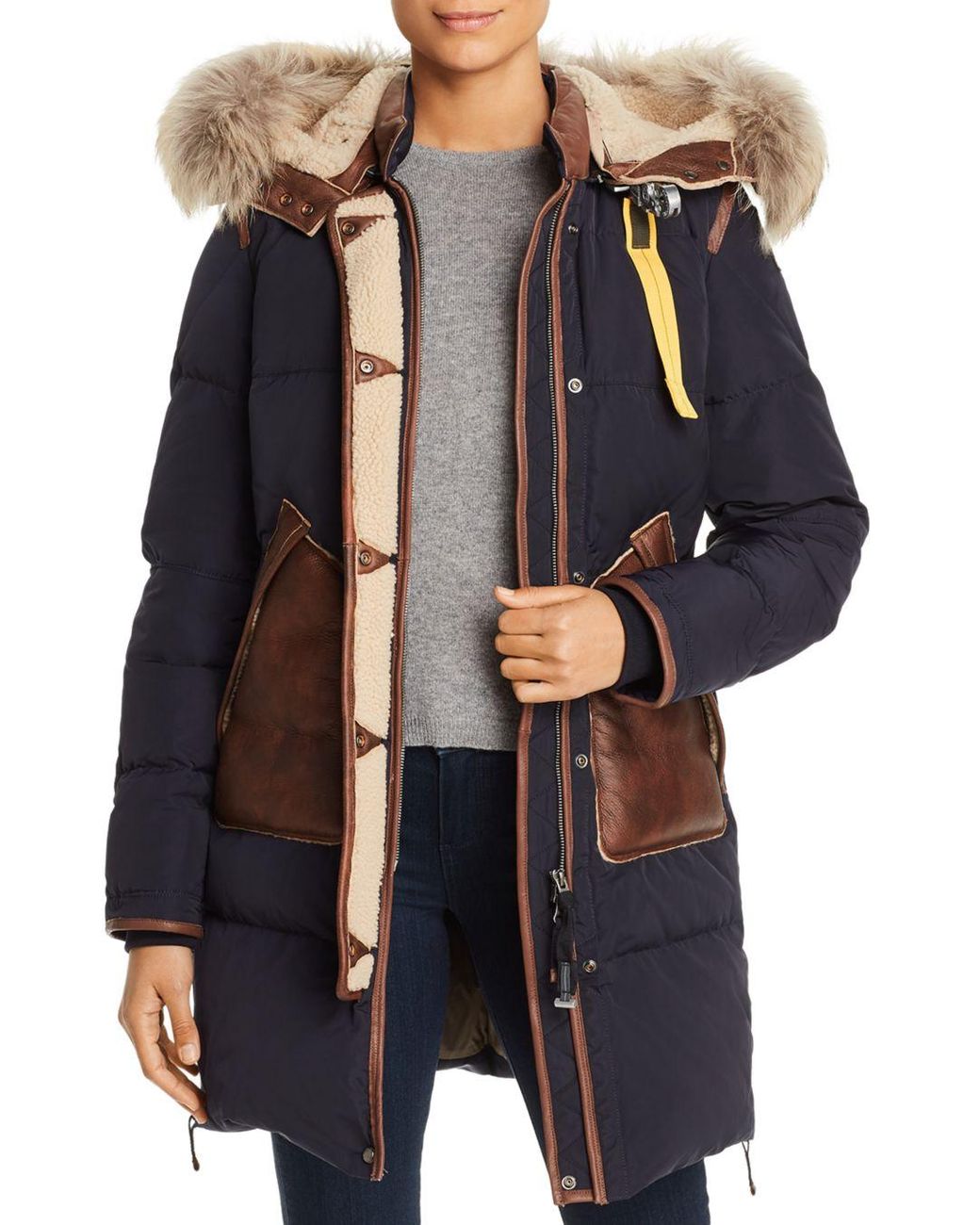 Parajumpers Long Bear Special Down Jacket in Blue | Lyst