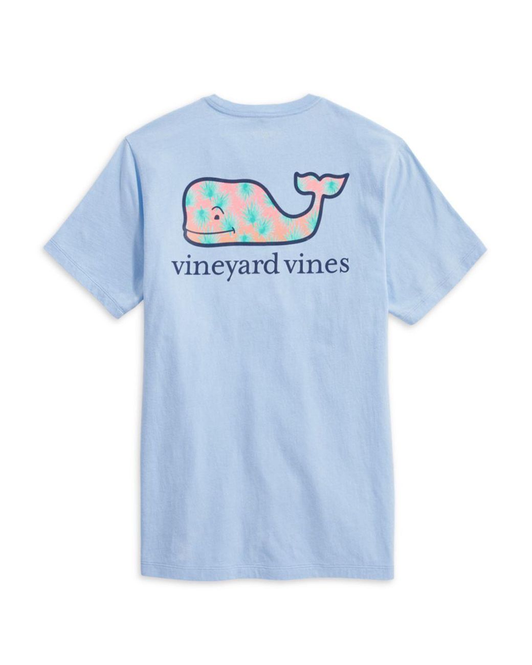 Vineyard Vines Cotton Palm Fan Whale Fill Pocket Tee in Cloud (Blue ...