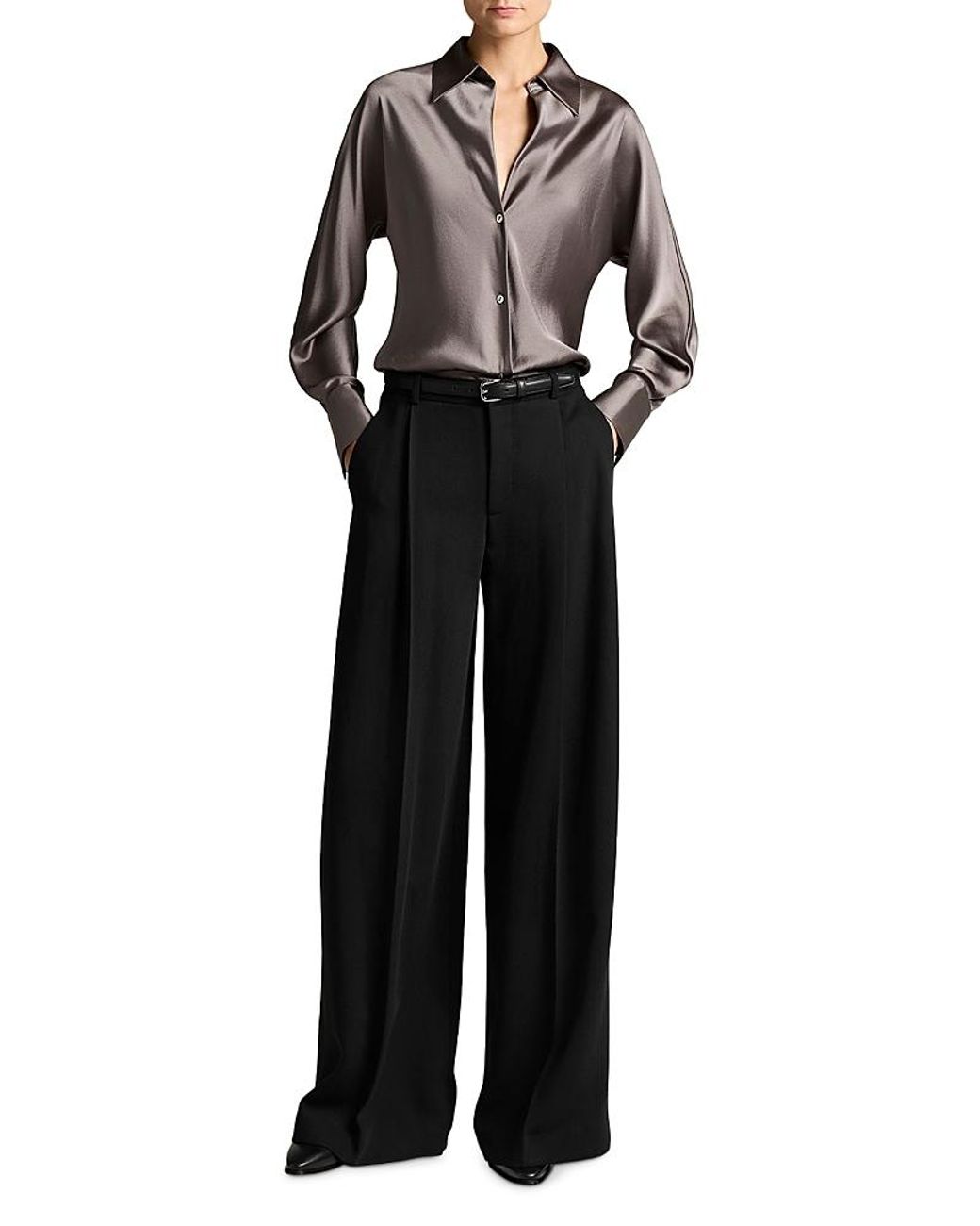 Vince Black Silk Blouse