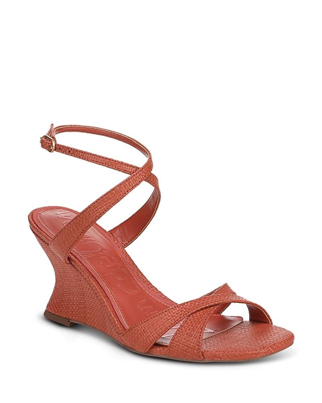 Sam Edelman Red Davi Wedge Sandals