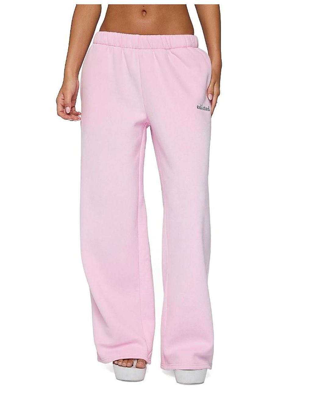 Edikted Pink Diva Sweatpants