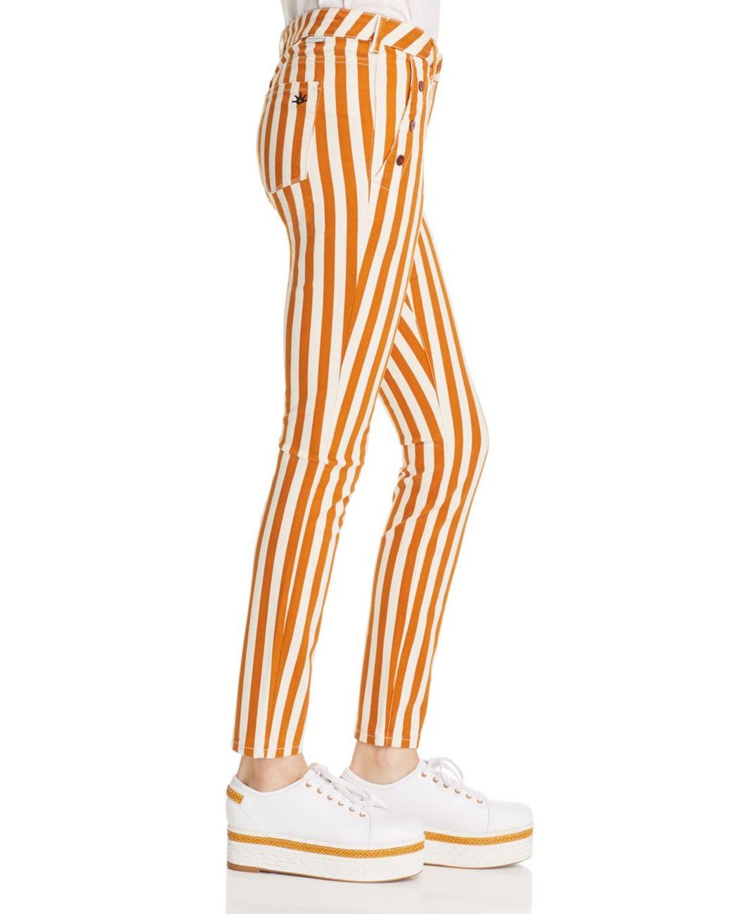 La Bohemienne Striped Skinny Jeans 