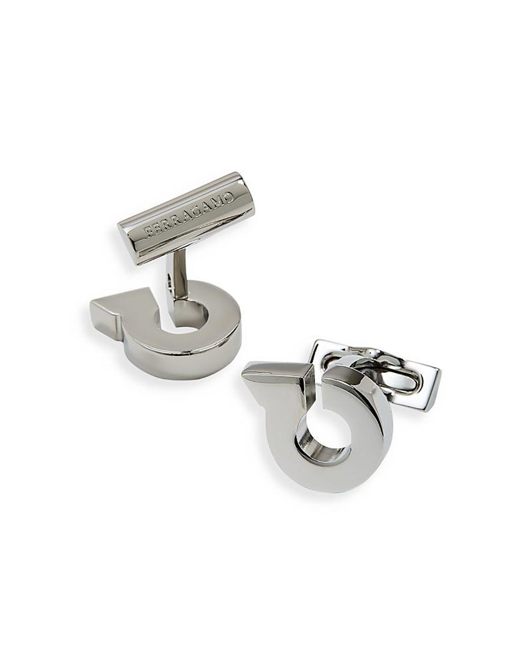 Ferragamo Metallic Gancio Cufflinks for men