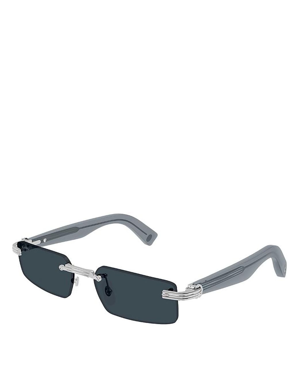Cartier Blue Rectangle Sunglasses, 55Mm