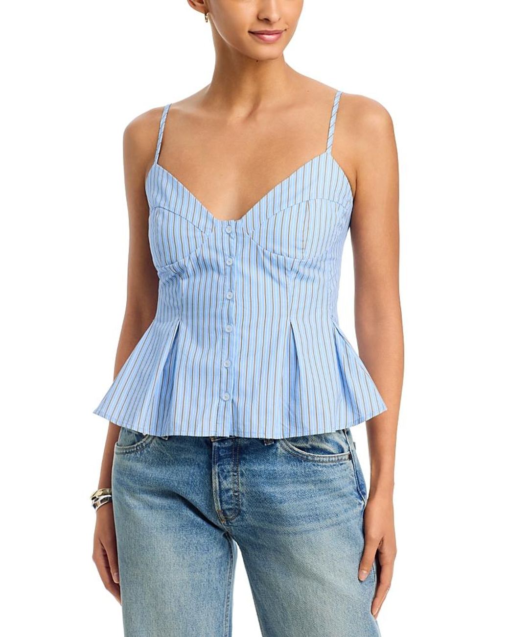 Aqua Blue Peplum Top