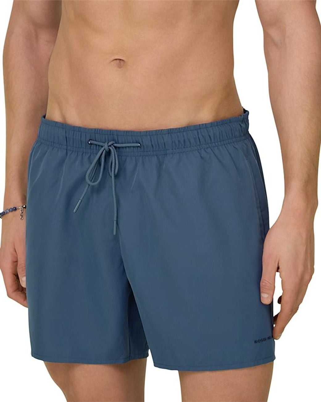Boggi Blue Plain Technical 5.7 Swimsuit for men