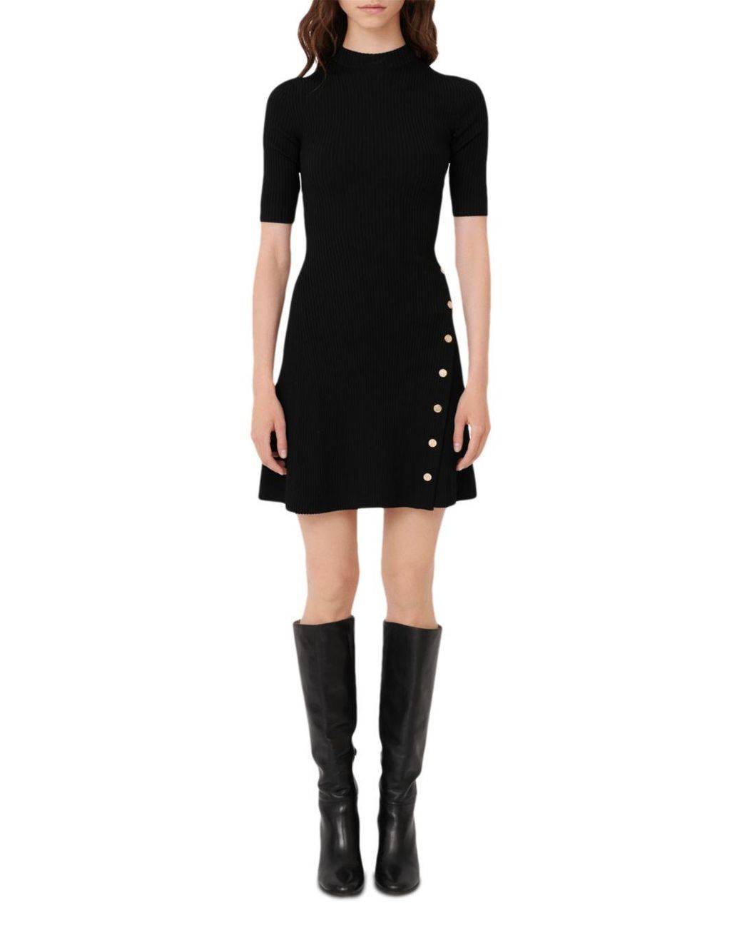Maje Synthetic Rosea Stretch Knit Mini 