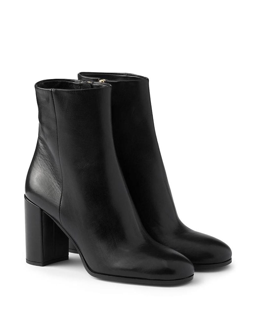 Prada Black Leather Booties