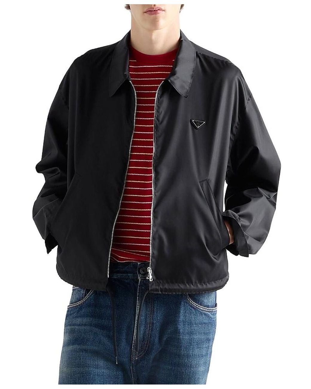 Prada Black Re-Nylon Blouson Jacket for men