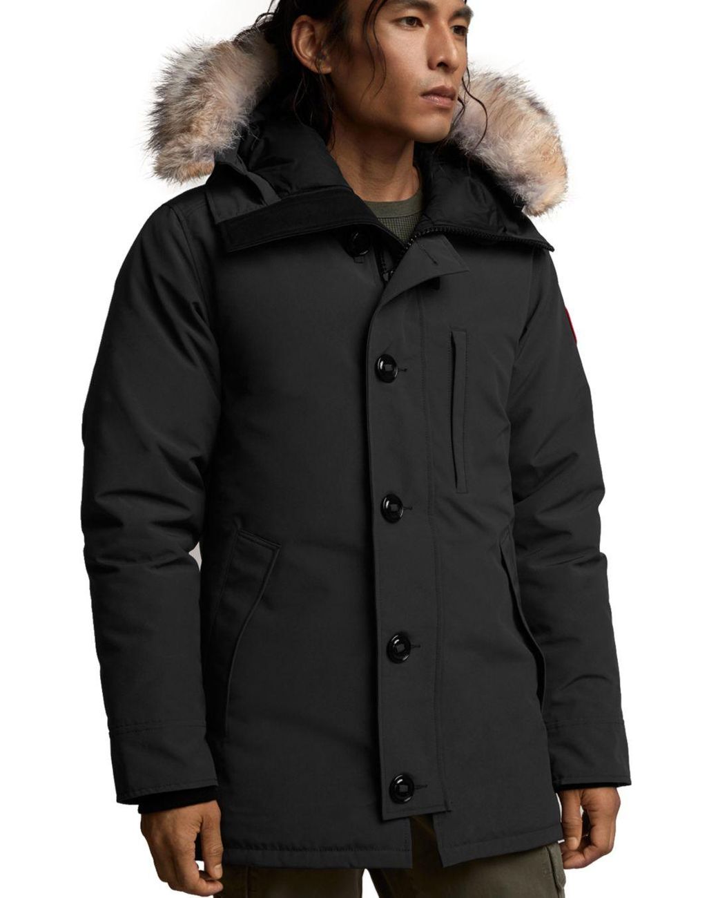 Canada Goose Fur Chateau Fusion Fit Parka in Black for Men | Lyst