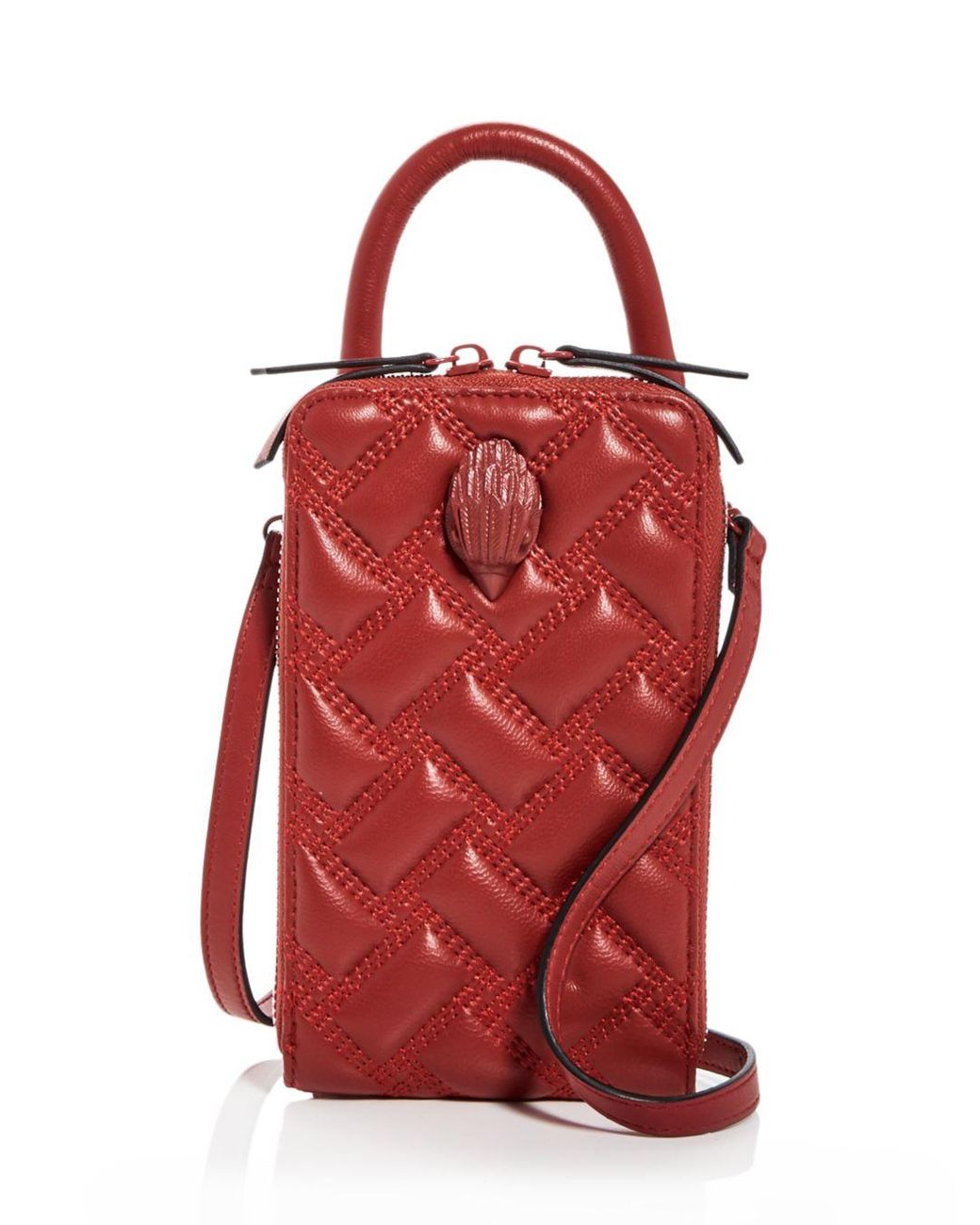 Kurt Geiger Tall Kensington Drench Quilted Leather Crossbody in Red Lyst