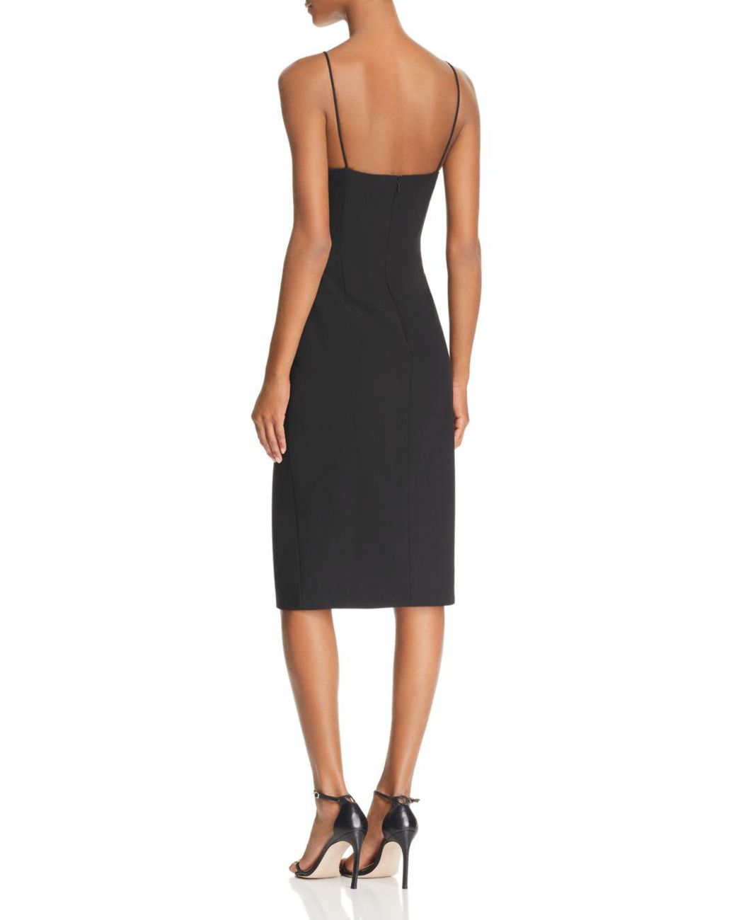 black halo bowery ruched dress