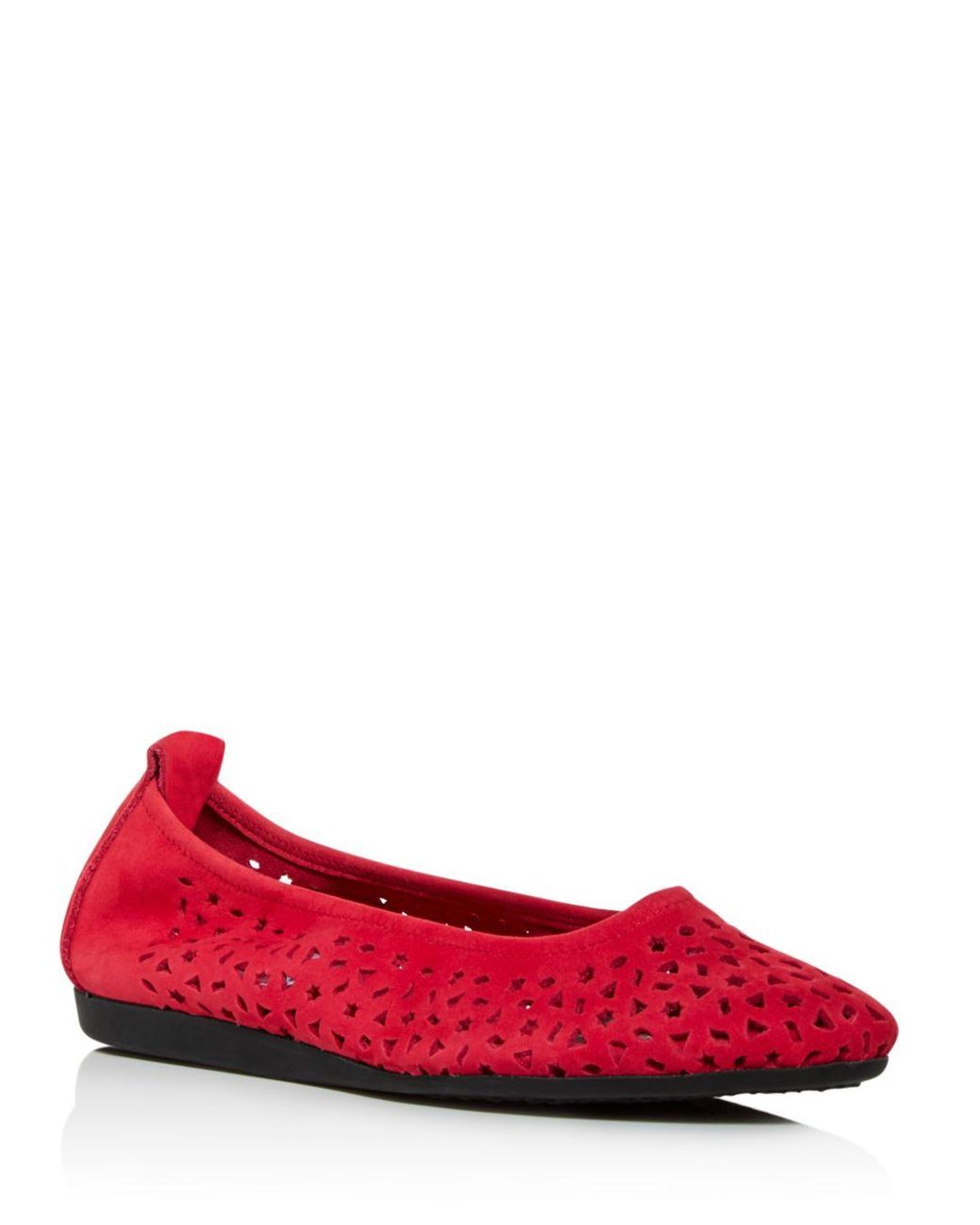 perforated ballet flats