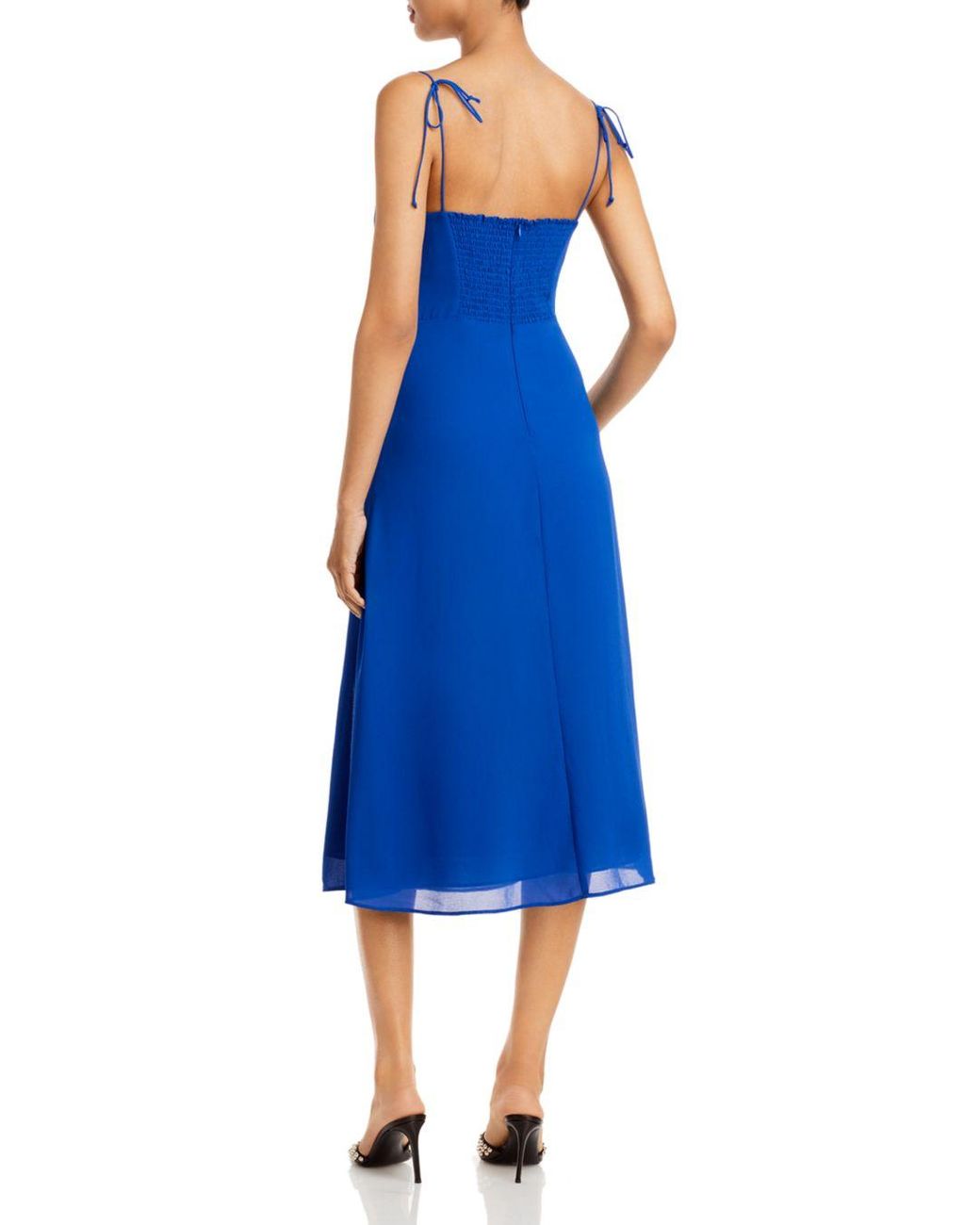 aqua blue midi dress