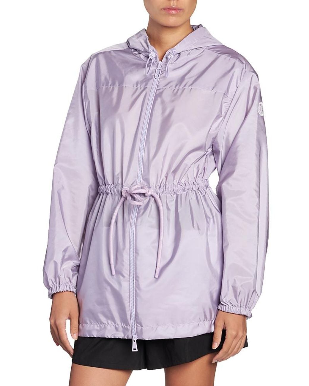 Moncler Purple Filira Hooded Drawstring Jacket