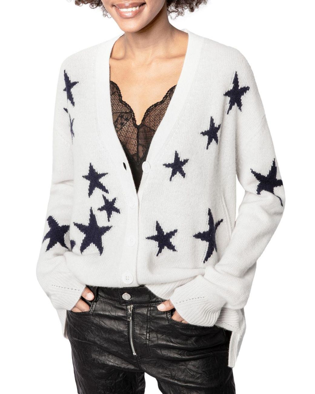 Zadig \u0026 Voltaire Cashmere Mirka Stars 