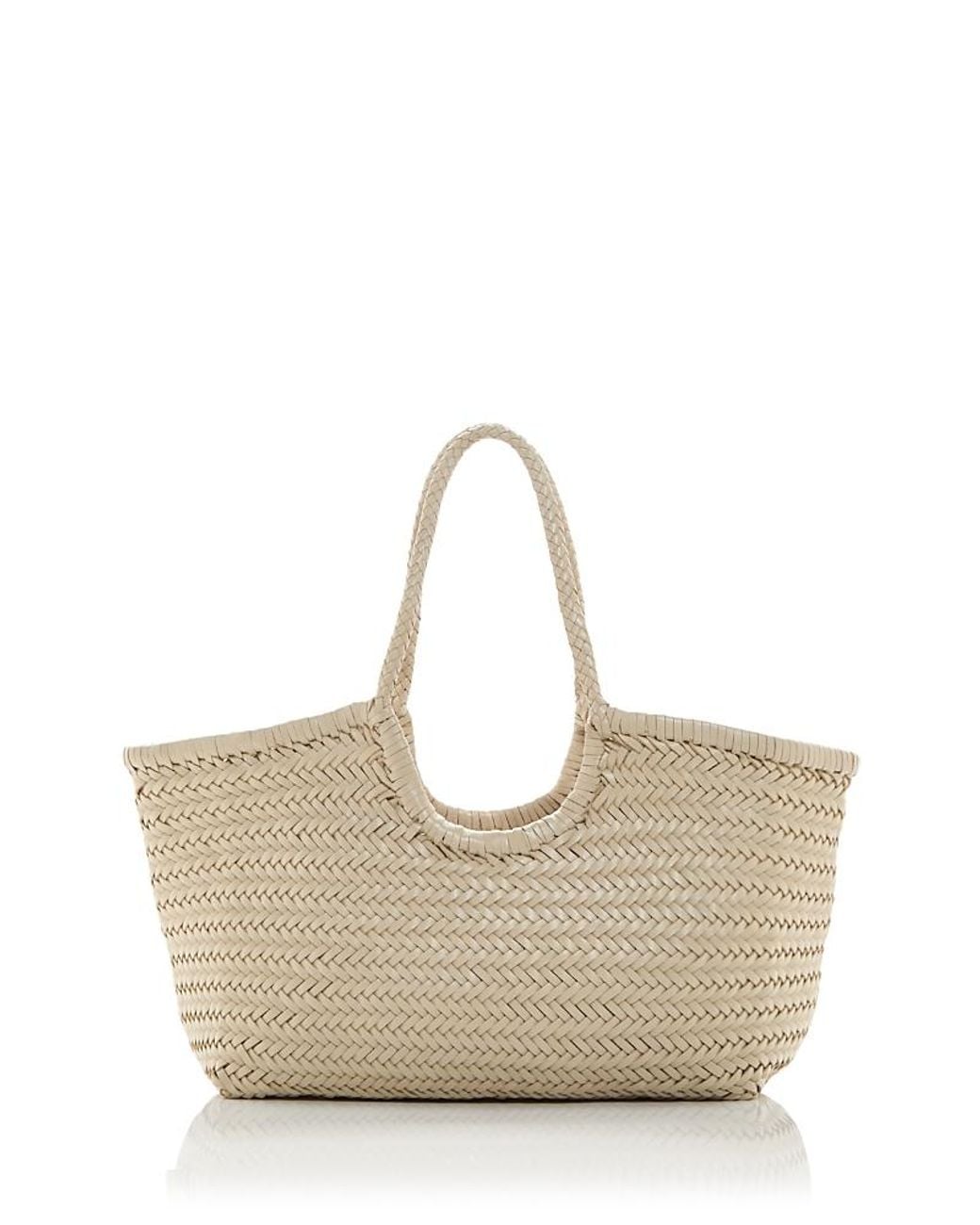Dragon Diffusion Natural Nantucket Leather Basket Bag