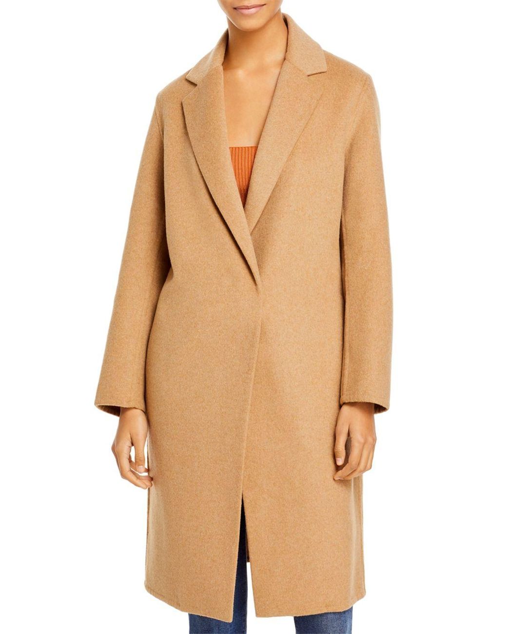 Vince Wool Classic Coat in Camel (Natural) - Lyst