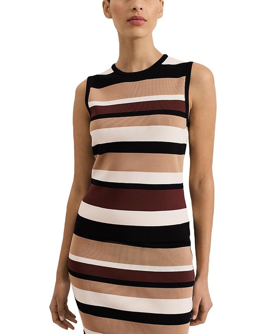 Phase Eight White Louisa Striped Top