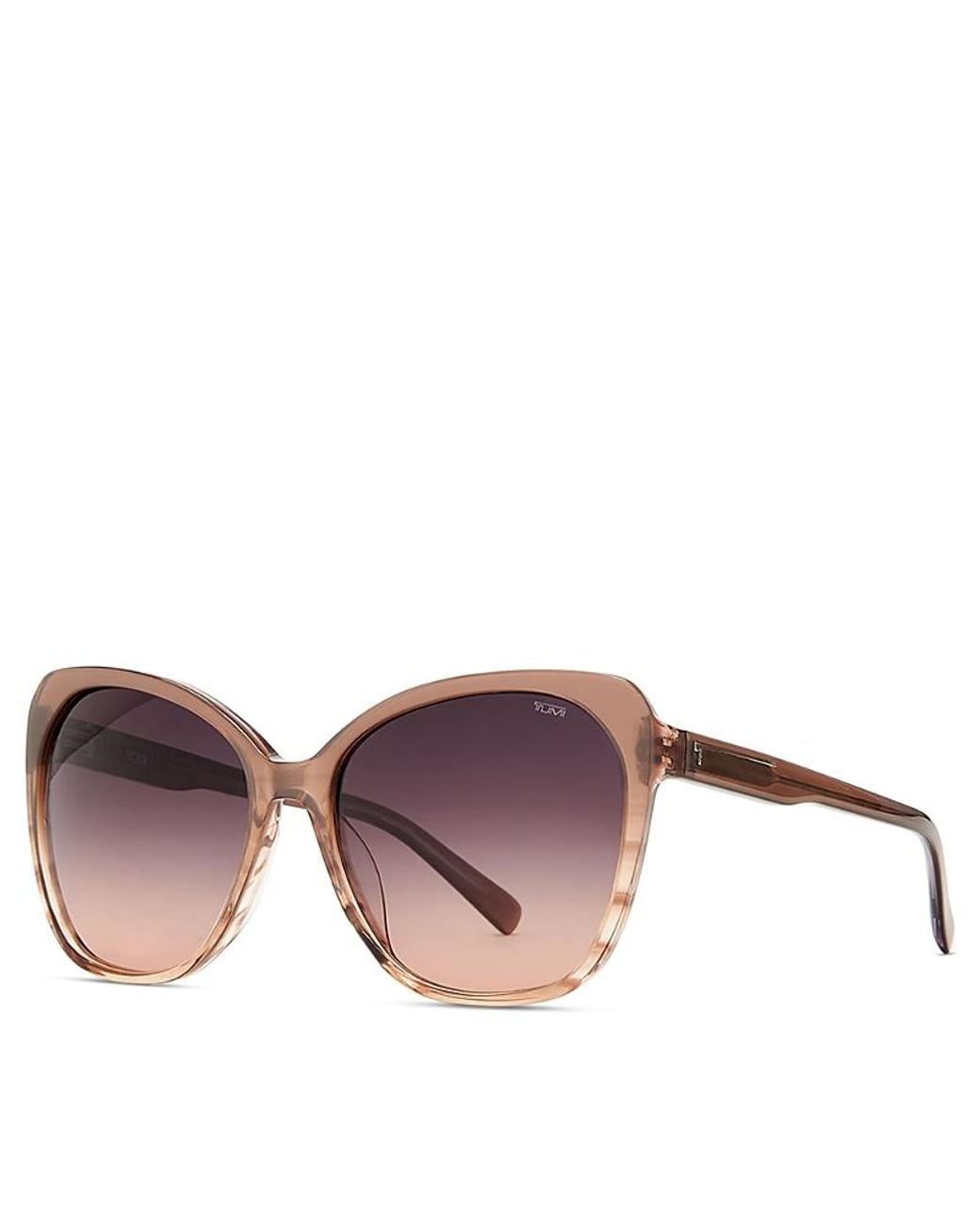 Tumi Brown 502 Square Gradient Sunglasses, 58Mm