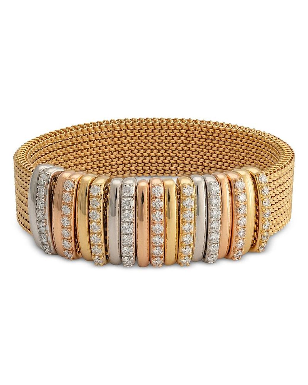 Zydo Brown 18K Movable Diamond Element Stretch Bracelet