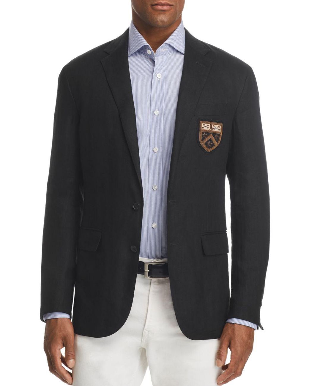 Polo Ralph Lauren Morgan Fit Crest Blazer in Black for Men | Lyst